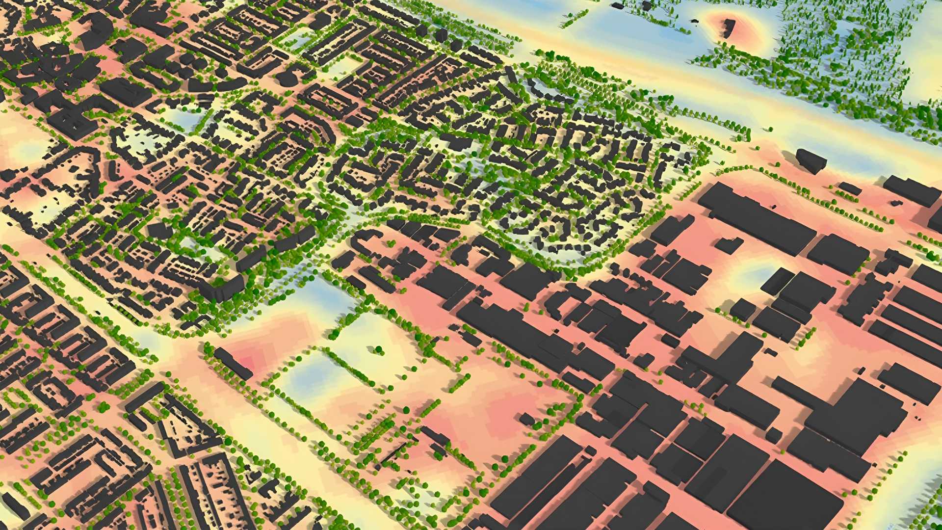 A heat risk model created by RHDVH for Best, Netherlands